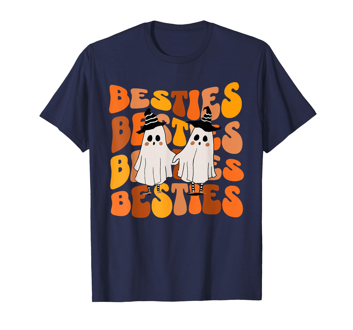 Halloween Ghost Besties Matching Costume T-Shirt