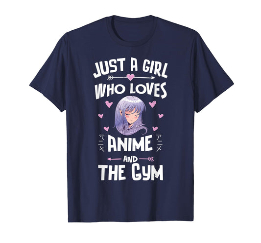 Just A Girl Who Loves Anime And The Gym Gift Women T-Shirt