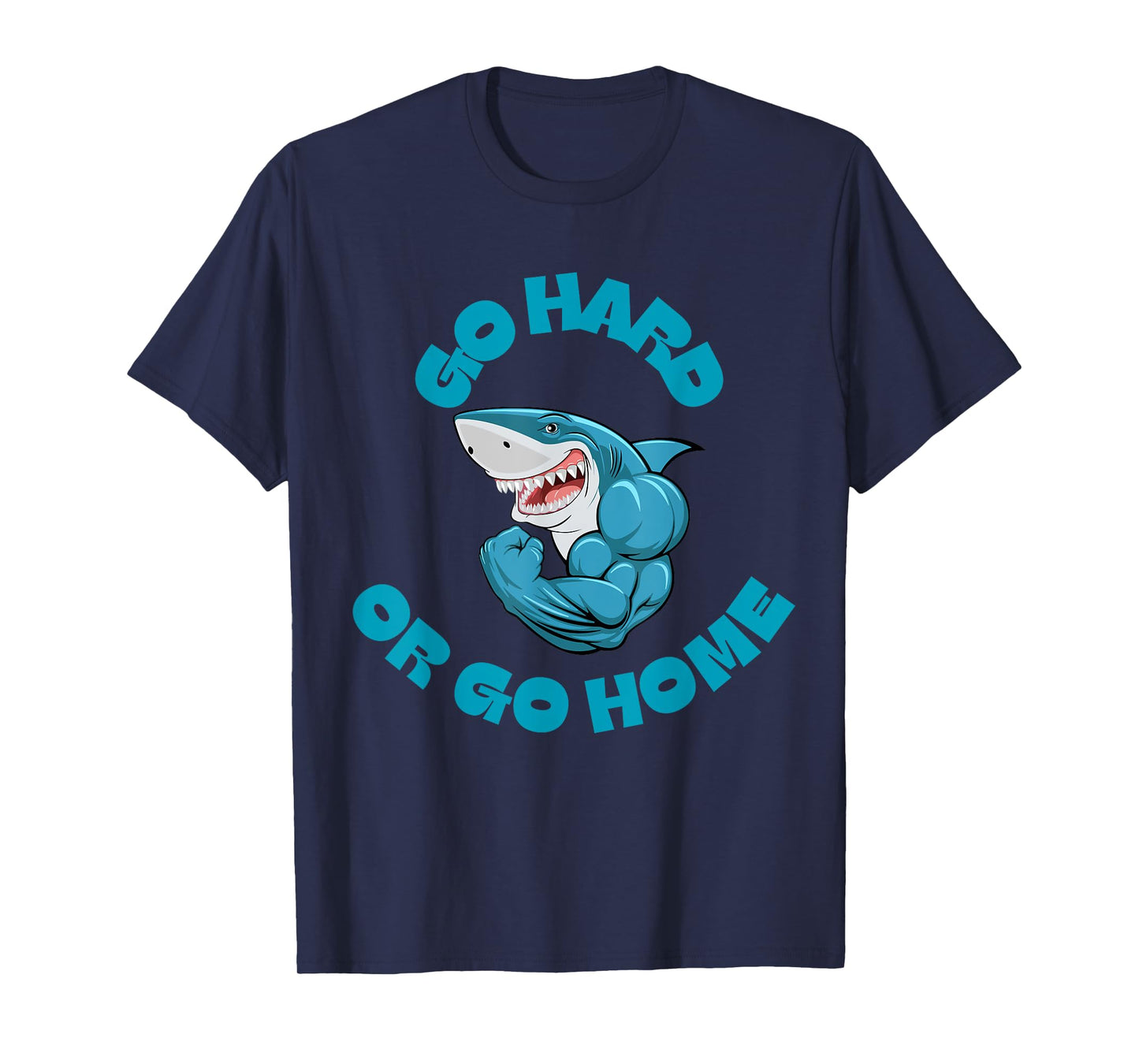 Hard Shark Gym Workout Tee Active Fitness Apparel T-Shirt