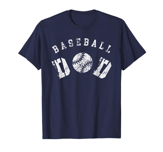 Retro Baseball Dad Happy Fathers Day for Men Sports Lovers T-Shirt