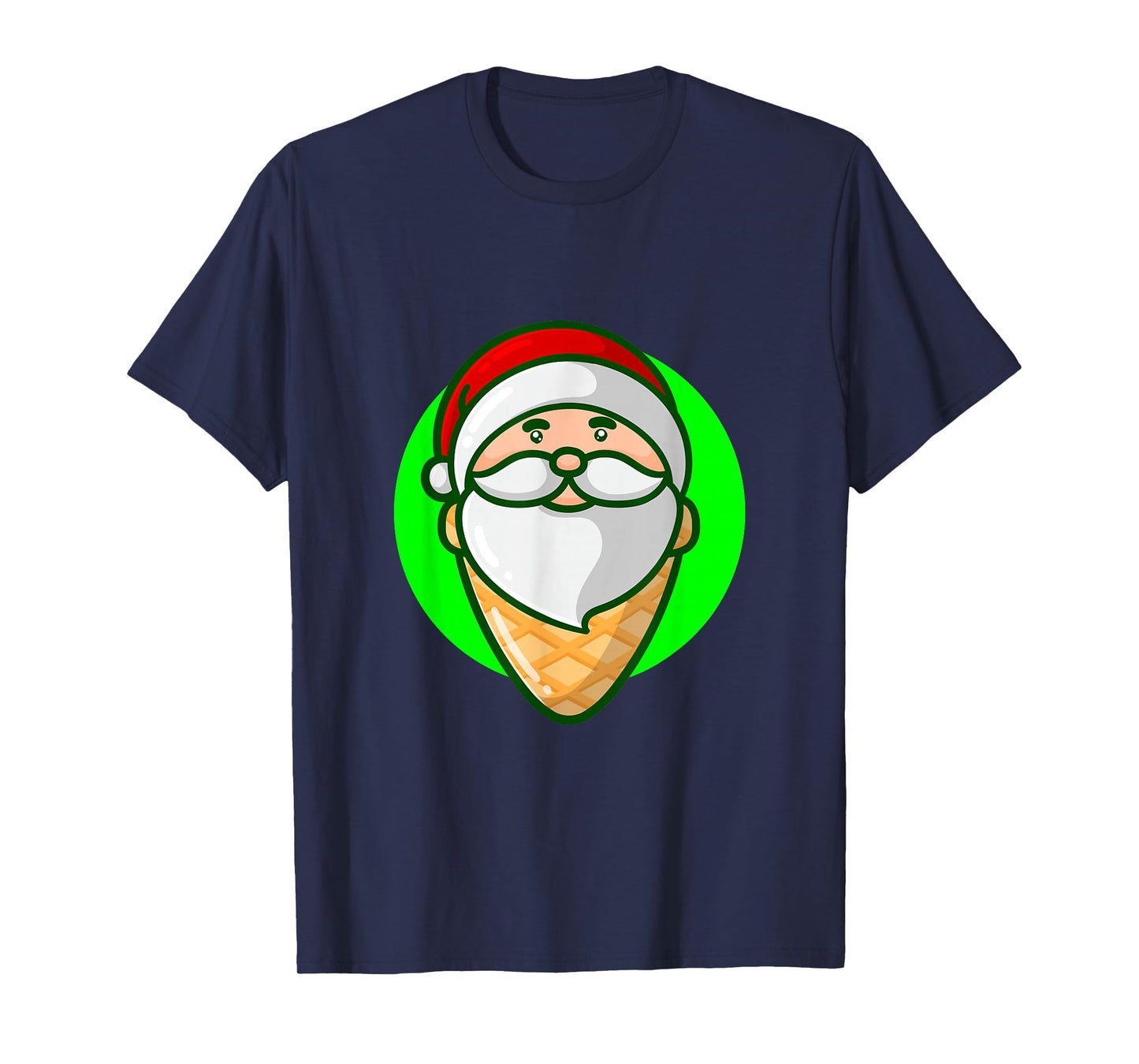 ice Cream Cone Santa Funny Christmas T-Shirt