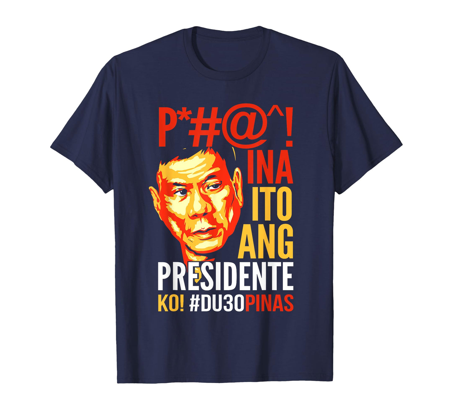 GFX Garage My Duterte DU30 Philippines Unisex-Adults Black Short Sleeve Crew Neck T-Shirt