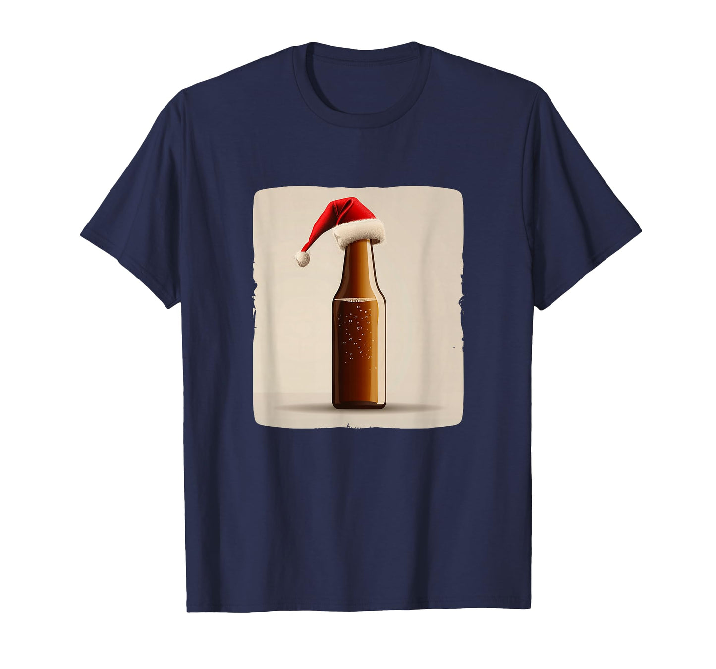Christmas Cheer Bottle with Santa Hat for a Festive Look T-Shirt