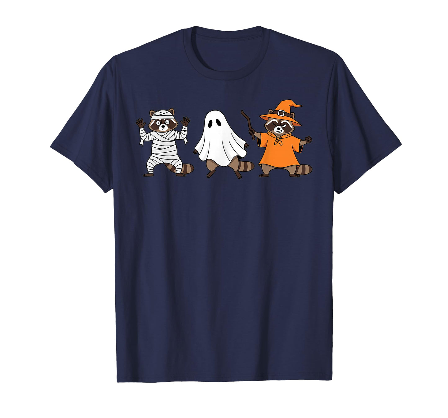 Halloween Raccoon Costume Funny Cute Spooky Design T-Shirt