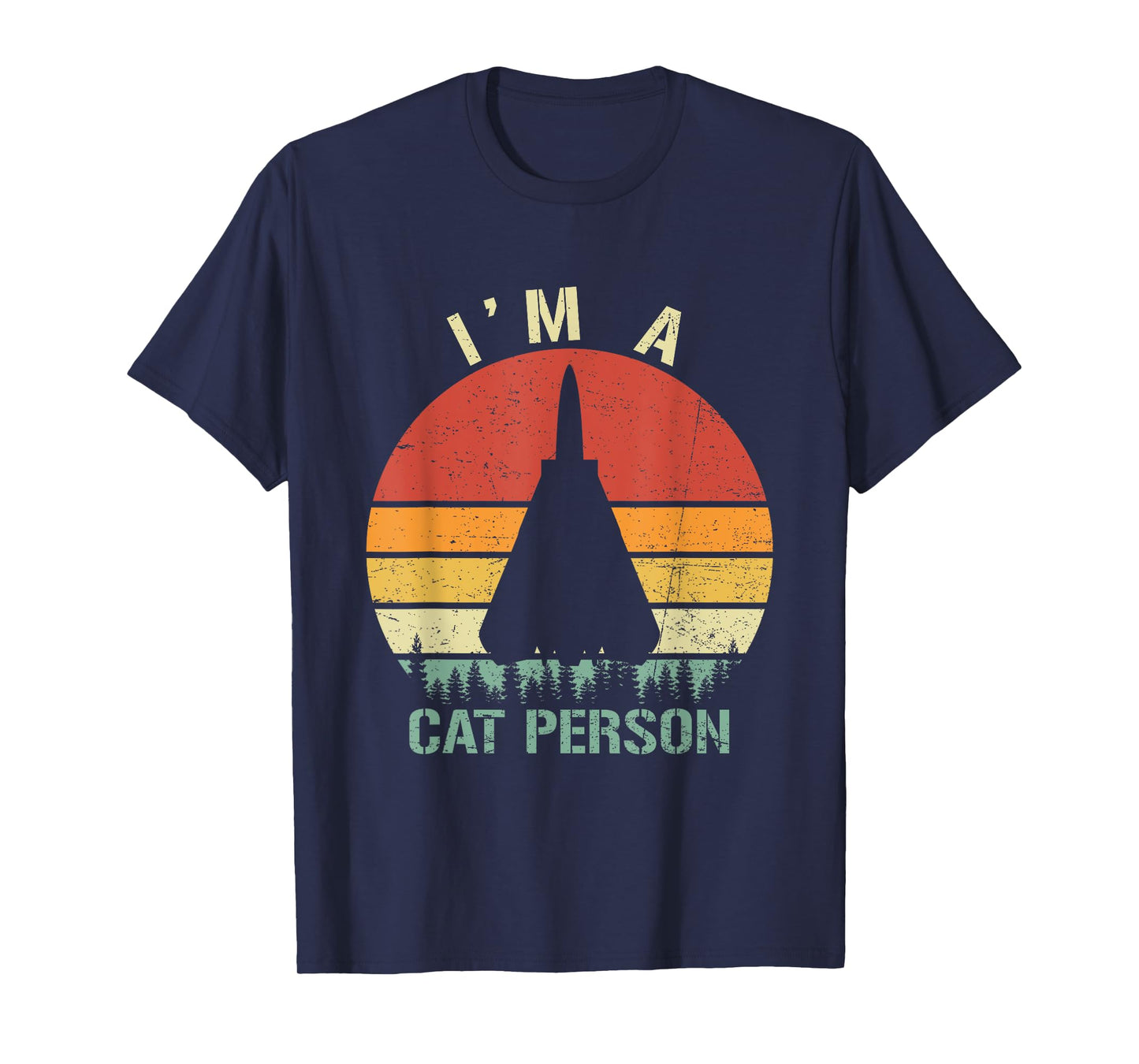 I'm A Cat Person Vintage Retro F-14 Tomcat Fighter Jet T-Shirt