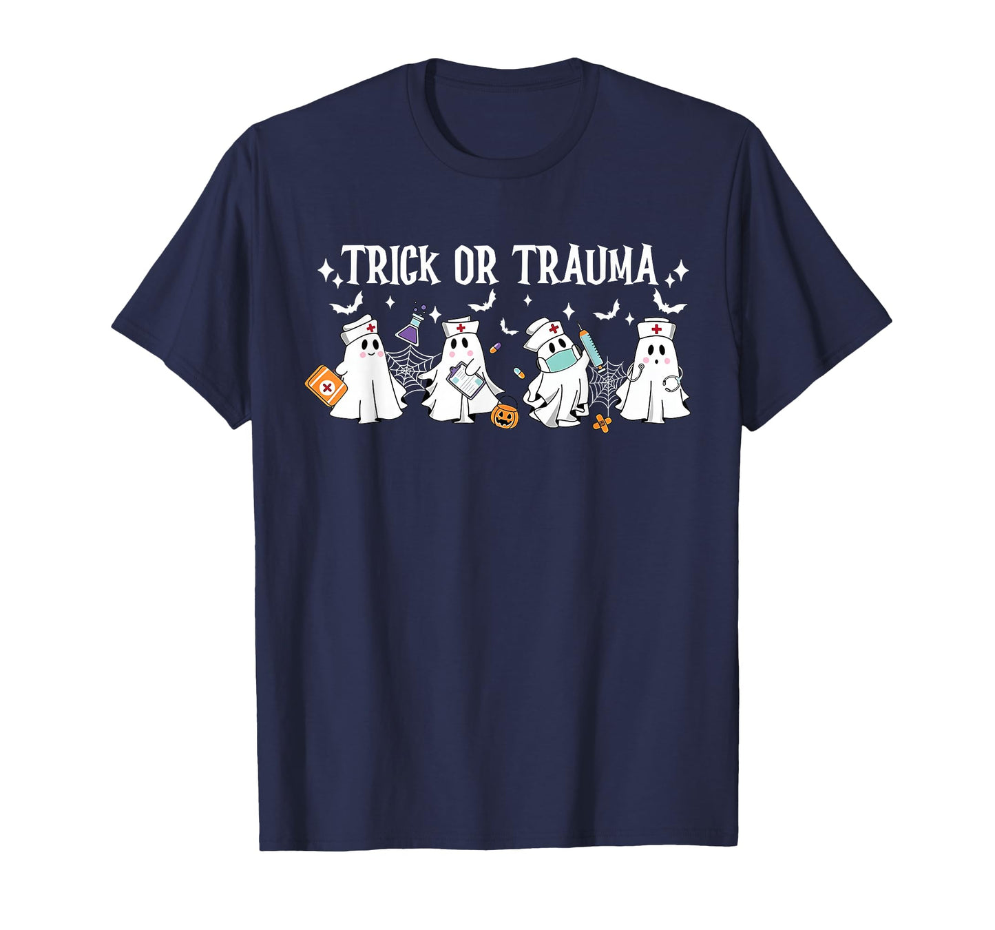 Halloween Nurse Trick Or Trauma Spooky Nurse Nurse Boo Crew T-Shirt