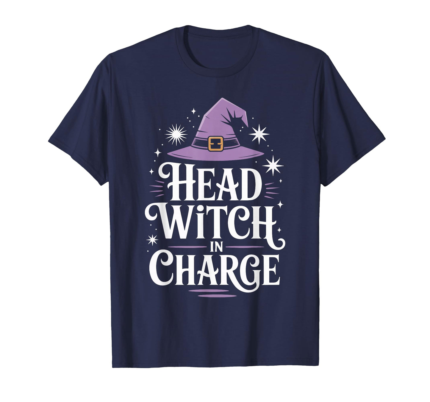 Head Witch in Charge Halloween Hat Sunset T-Shirt
