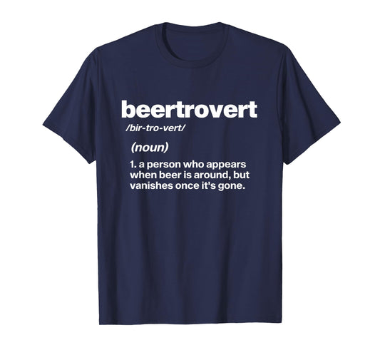 Beertrovert, Funny Beer Drinking T-Shirt