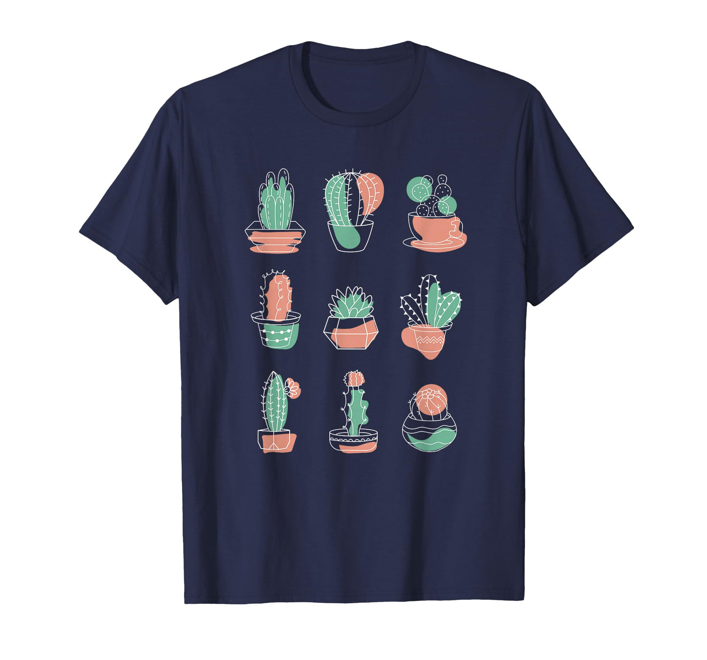 Boho Cactus Abstract Doodle Desert Art T-Shirt
