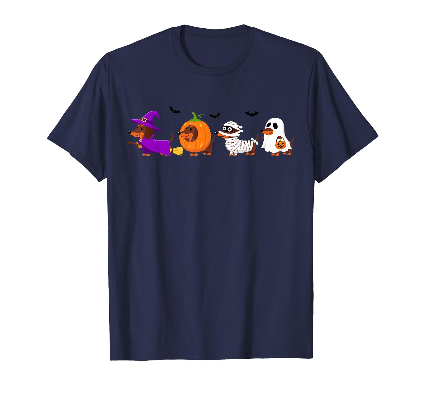 Happy Halloweenie Witch Weiner Dog Dachshund Shirt T-Shirt