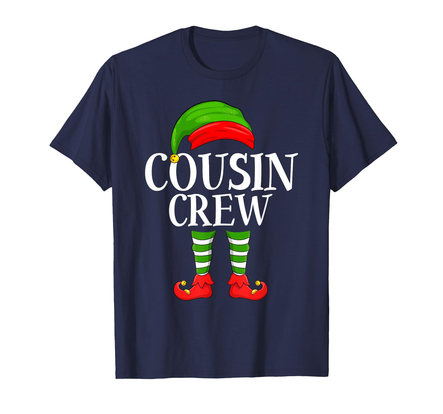 Cousin Crew Matching Family Group Elf Christmas Pajamas T-Shirt