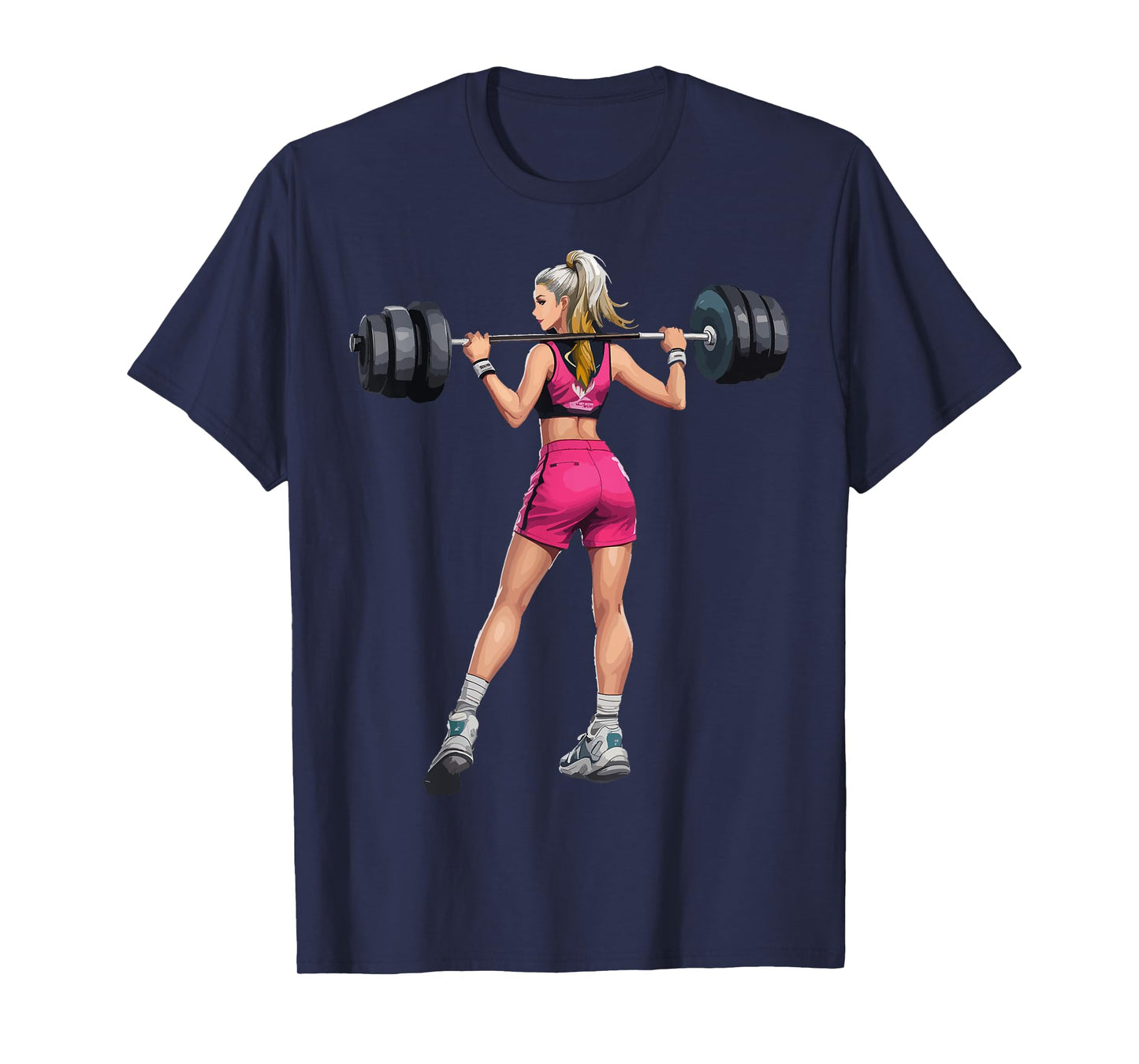 Athletic Woman Lifting Weights T-Shirt