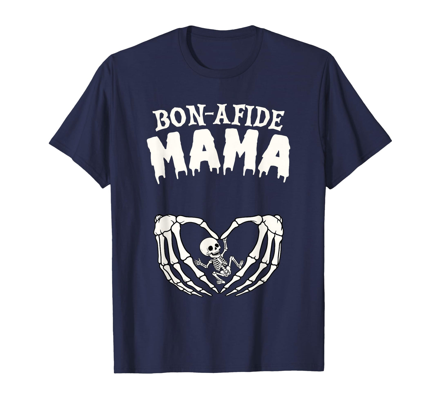 Halloween Pregnancy Announcement Mom to Be Bon-afide Mama T-Shirt