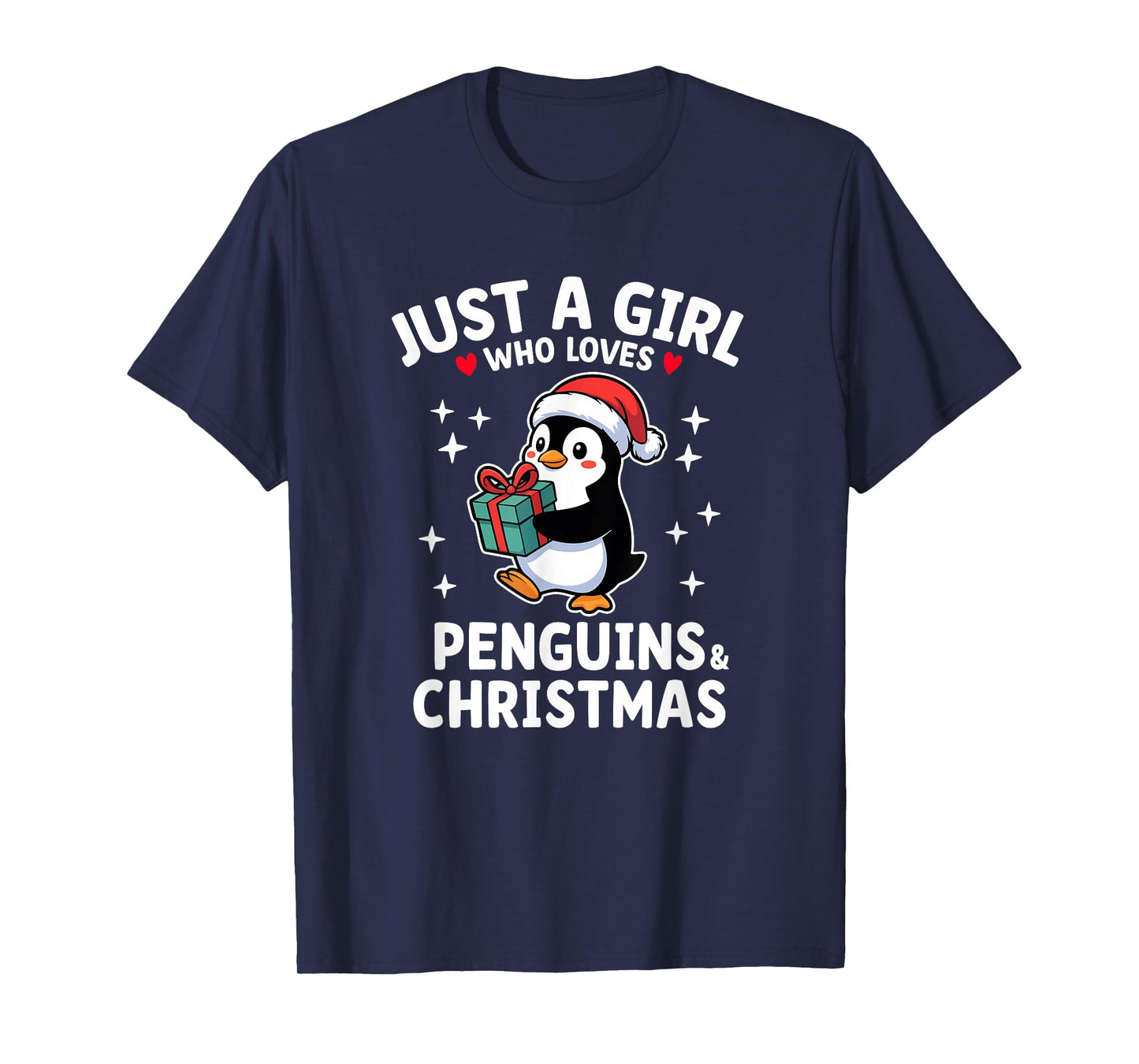 Just a Girl Who Loves Penguins and Christmas T-Shirt
