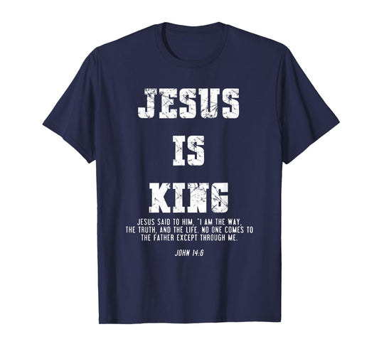 Vintage Jesus Is King Jesus John 14:6 Christian T-Shirt
