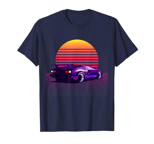 Men's Women's Vintage Retro 80's 90's Cars Graphic Design T-Shirt