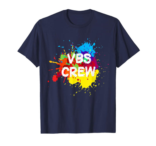VBS 2022 Crew Vacation Bible School Paint Splatter T-Shirt