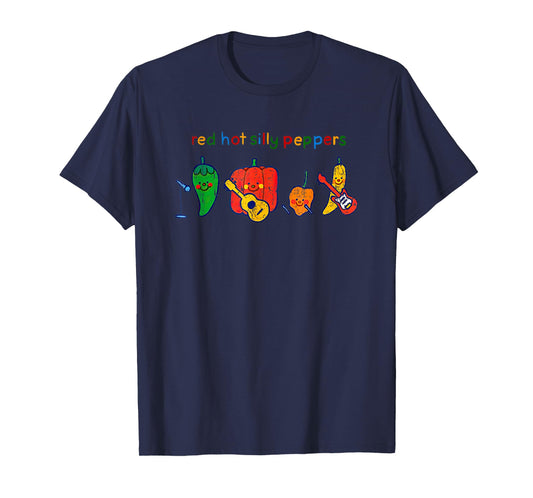 Vintage Red Hot Silly Peppers Funny Meme Parody Music T-Shirt