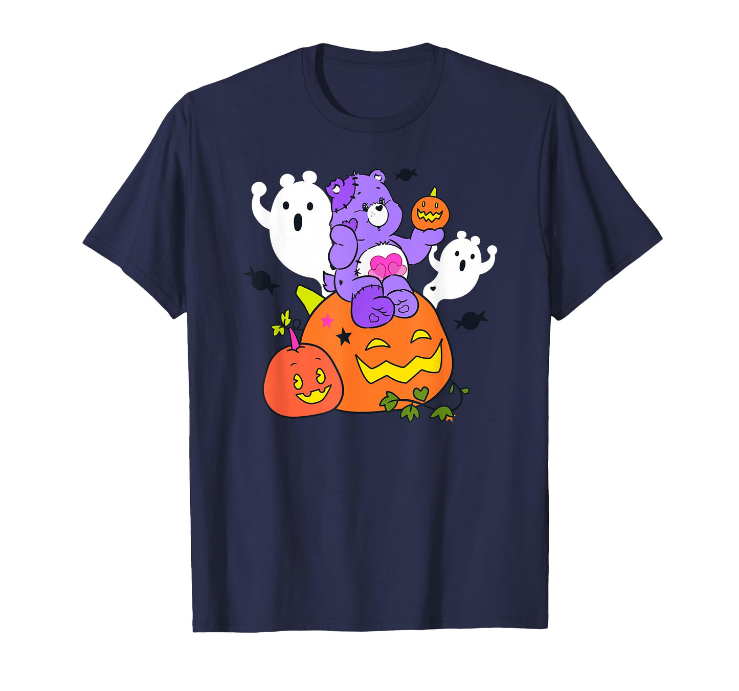 Care Bears Halloween Harmony Bear Holding A Happy Pumpkin T-Shirt