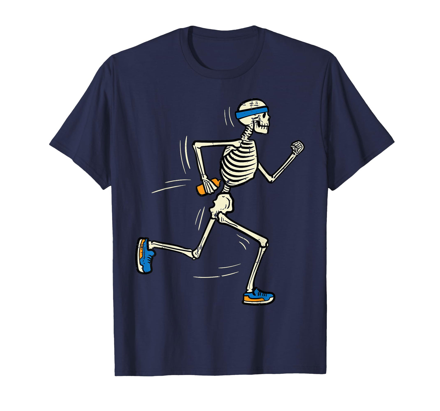 Halloween Skeleton Running Marathon Costume Men Women Kids T-Shirt