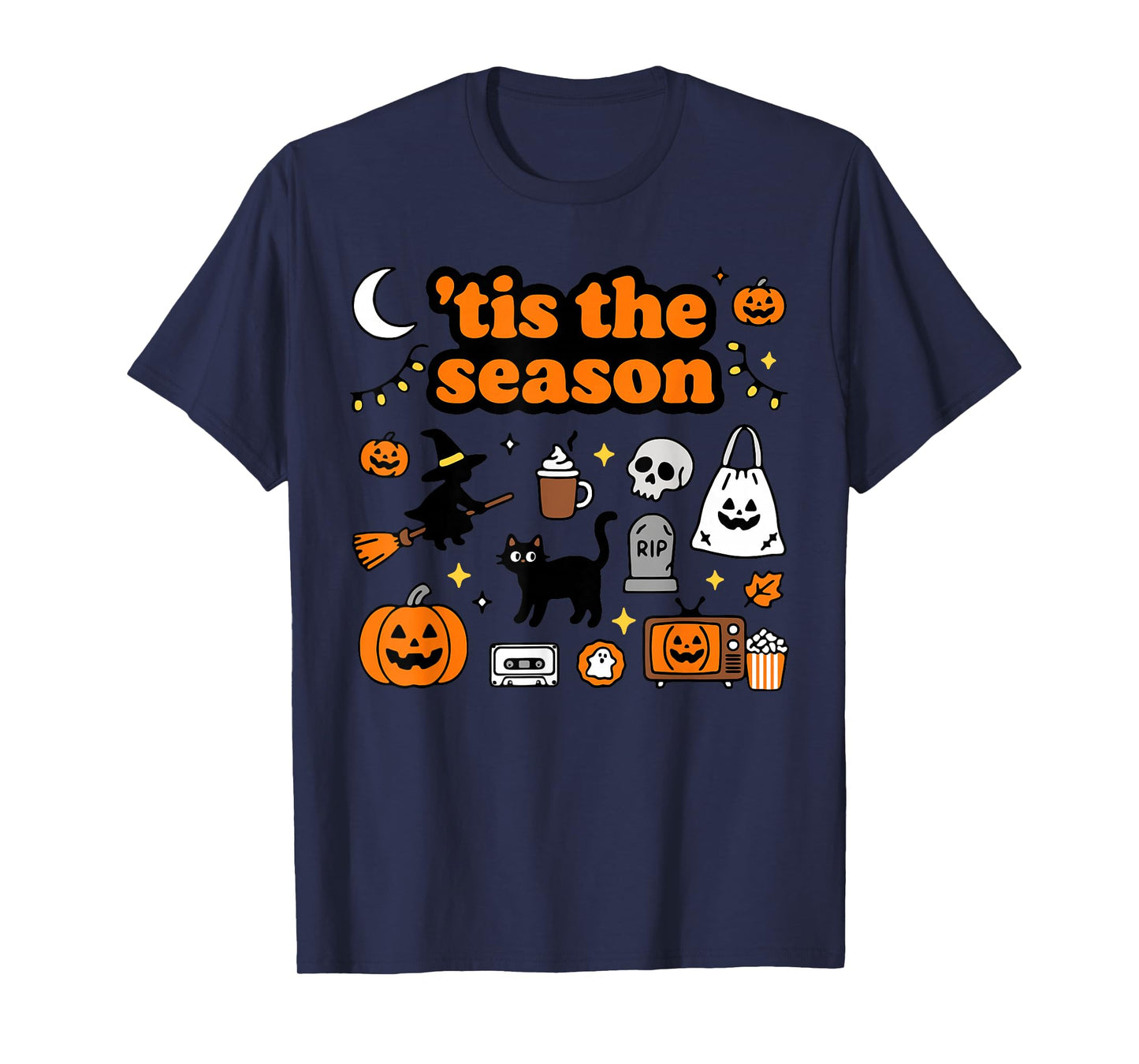 Tis The Season Halloween Pumpkin Ghost Costume T-Shirt