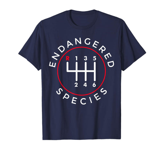 Endangered Species Manual Gearbox Stick Shift 6 Speed T-Shirt