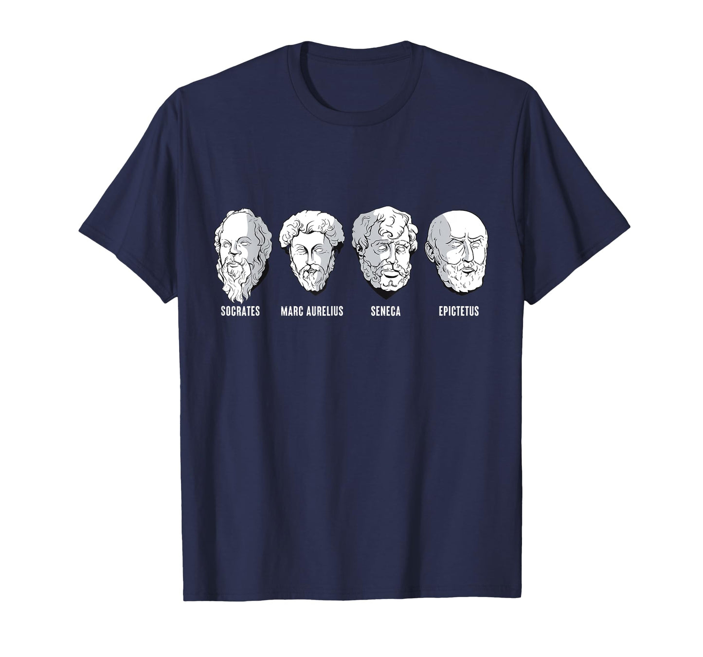 Stoic Philosophers Aurelius Socrates Seneca Epictetus T-Shirt