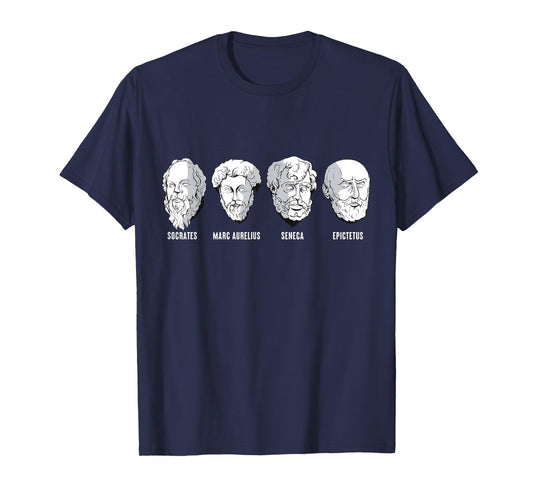 Stoic Philosophers Aurelius Socrates Seneca Epictetus T-Shirt