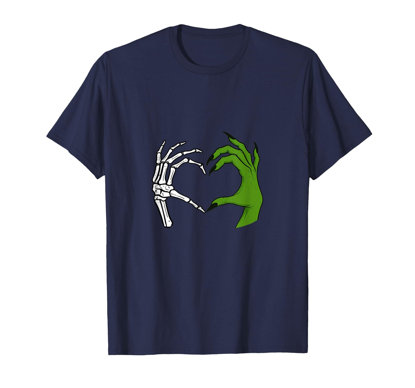 Skeleton Hands Witch Heart Sign Retro Halloween Costume T-Shirt