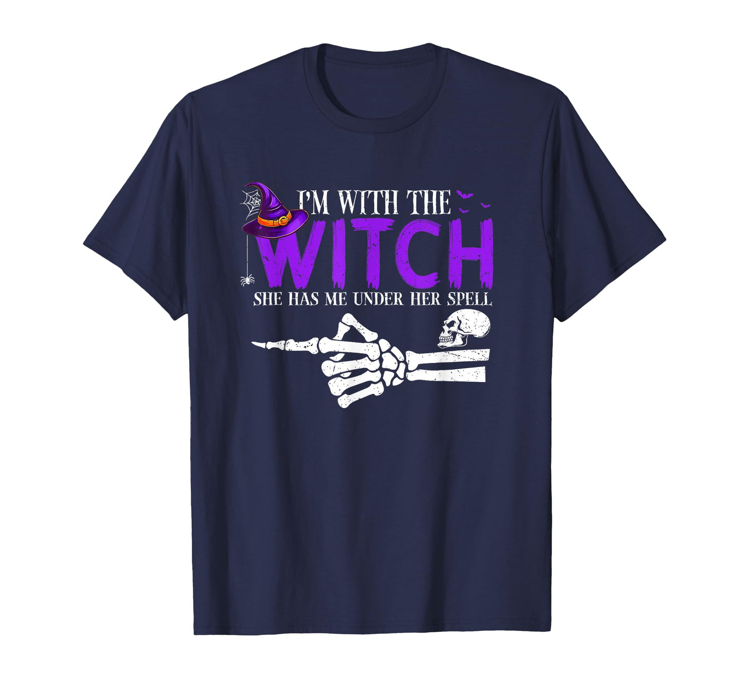 I'm with The Witch Funny Halloween Couple Costume Party T-Shirt
