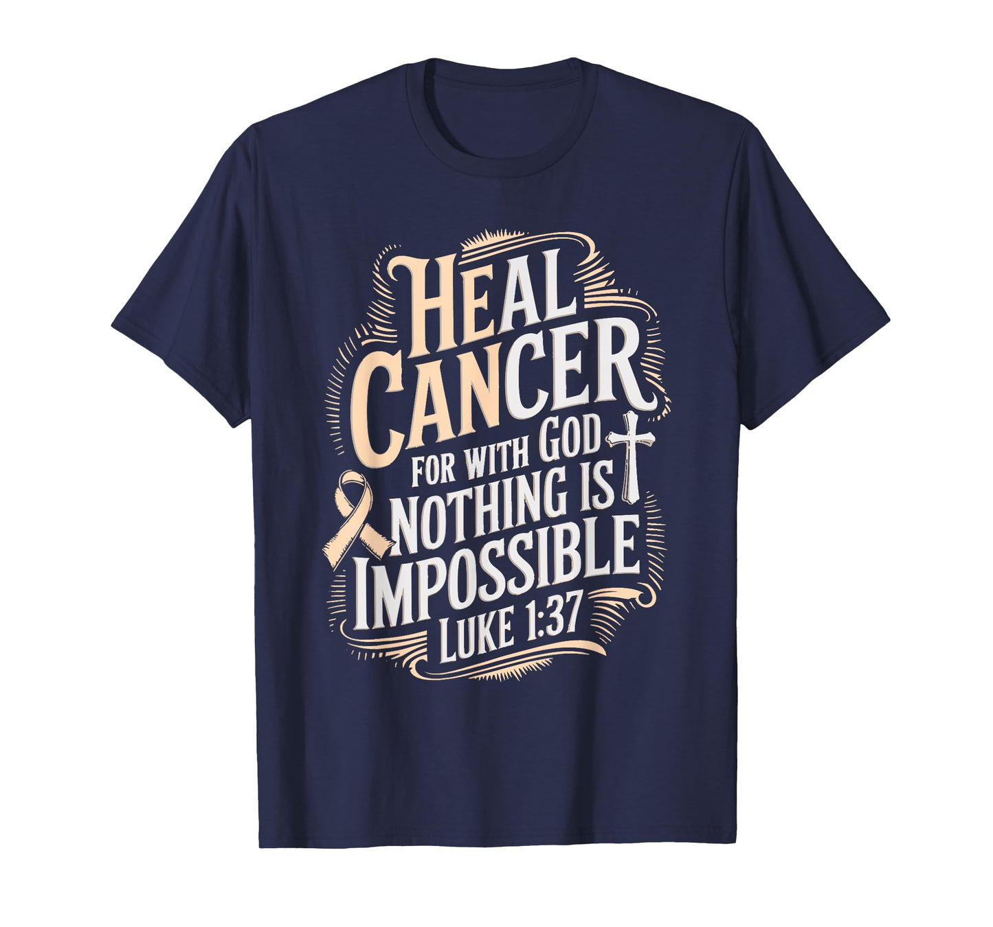 Heal Cancer Survivor Endometrial Cancer Awareness T-Shirt