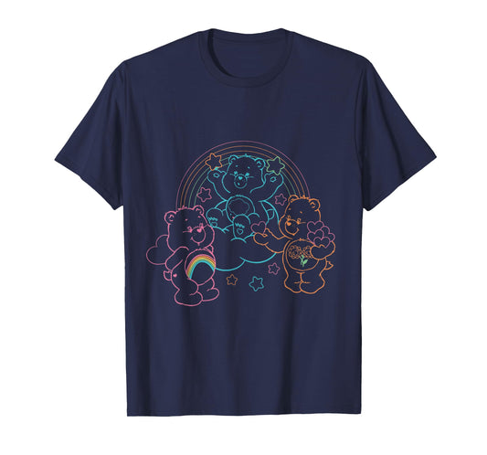 Care Bears Vintage Rainbow Outline Bears T-Shirt