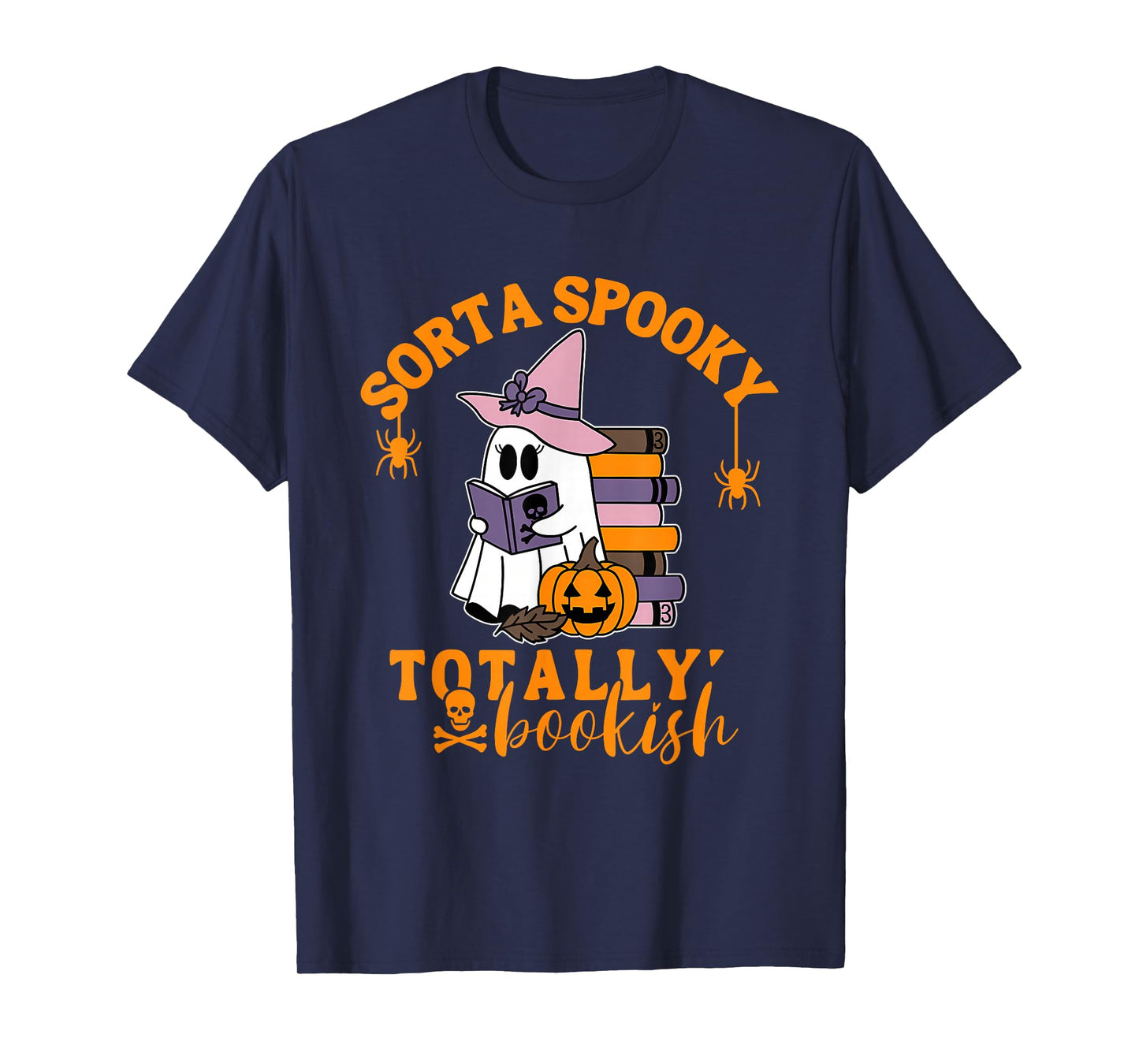 Sorta Spooky Totally Bookish, Halloween Vibe T-Shirt