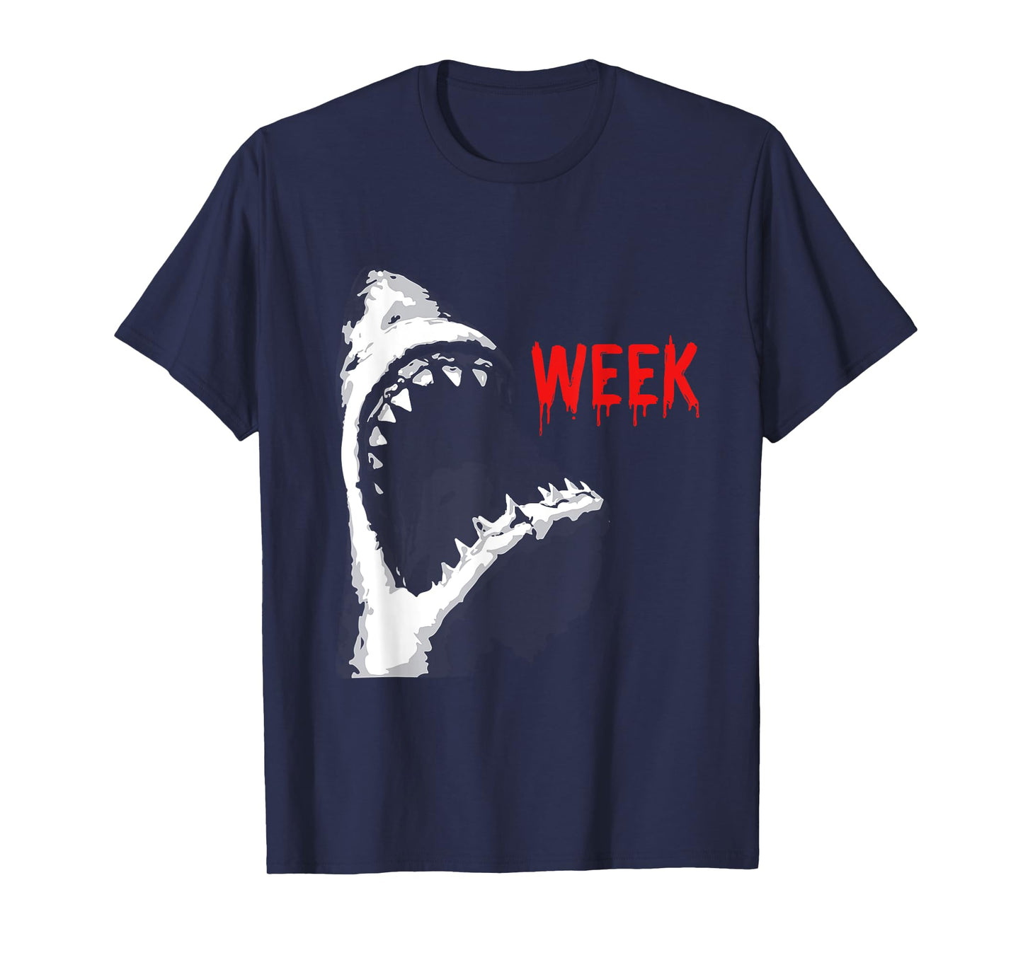 Bloody Week Funny Shark Opening Jaw Teeth Sharks Lover T-Shirt