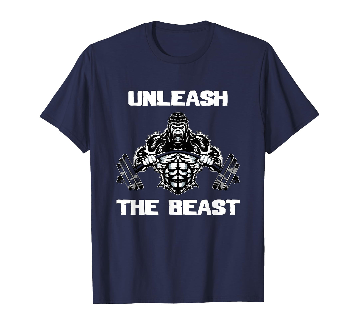 Unleash The Beast Gorilla Bodybuilding Motivational Gift T-Shirt