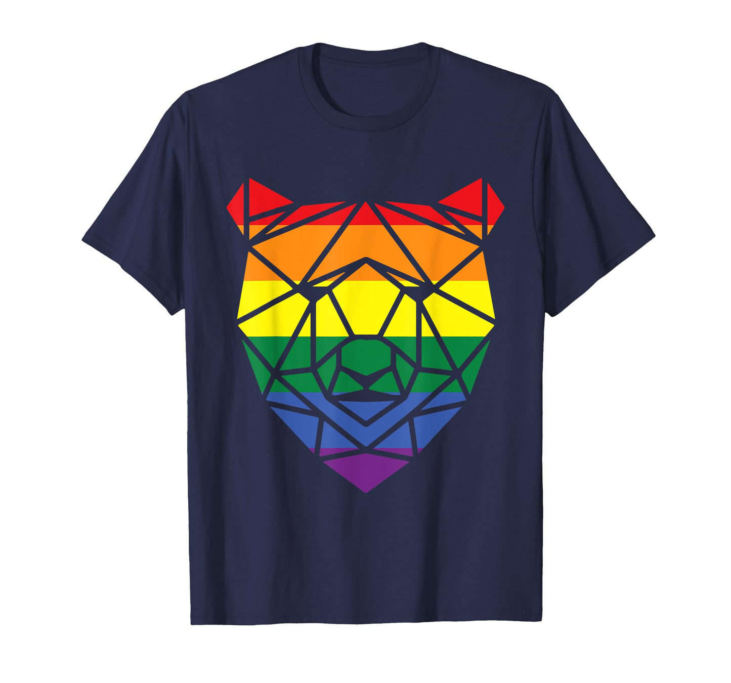 LGBT Papa Gay Pride Month - Geometric Bear T-Shirt