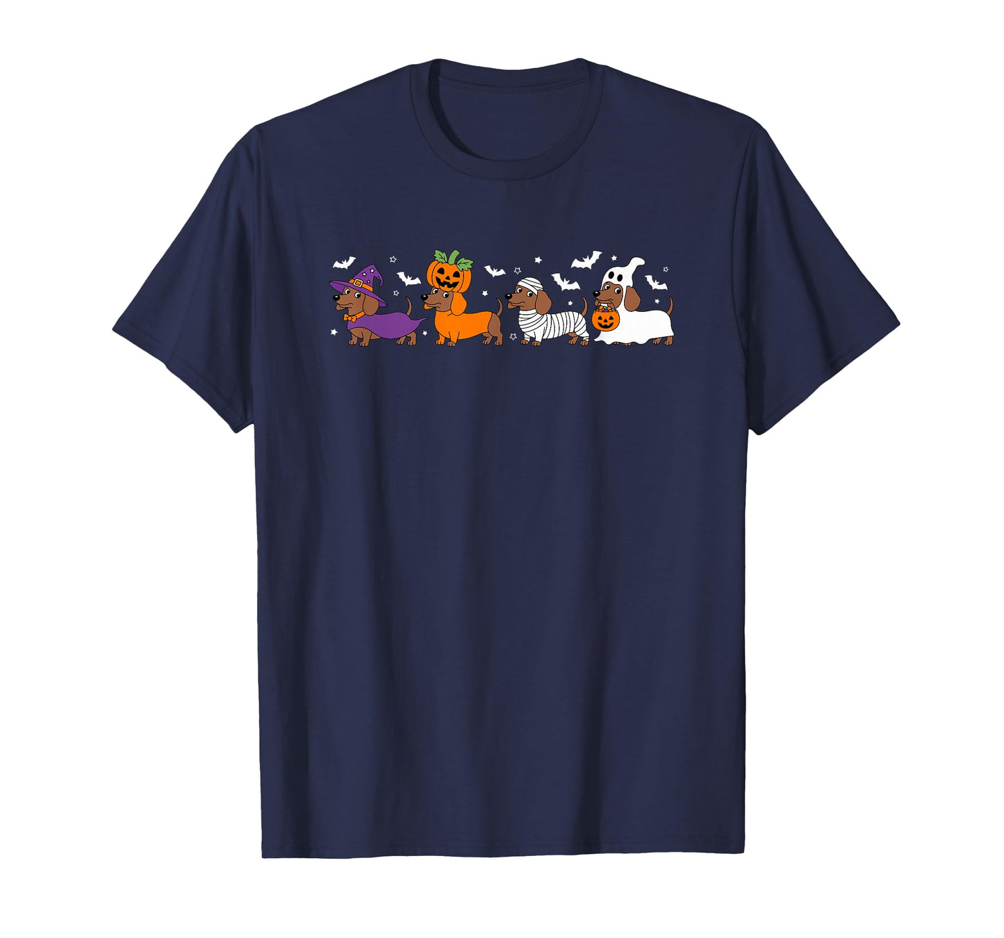 Weiner Dog Witch Happy Halloweenie Cute Halloween Dachshund T-Shirt