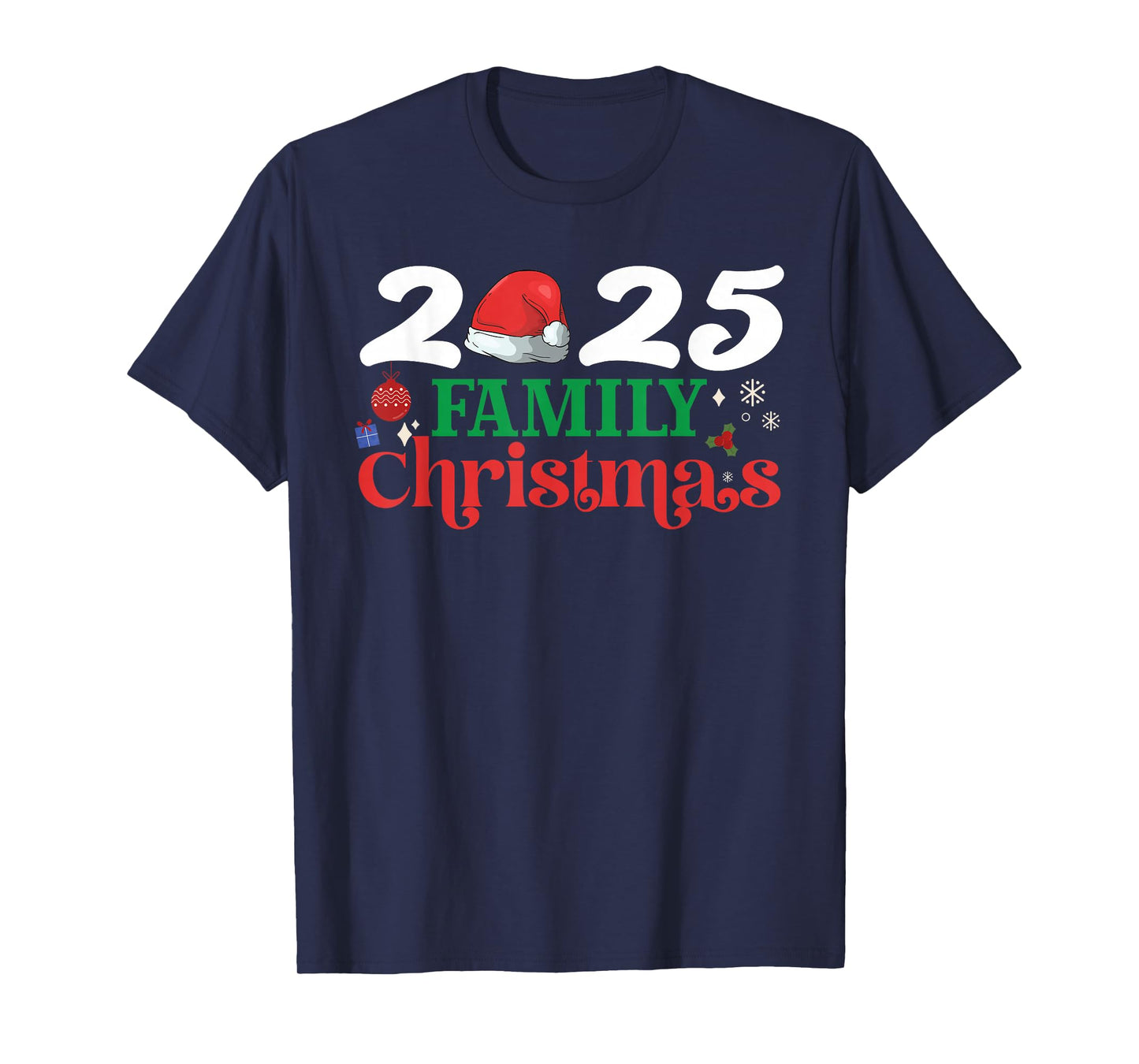 Family Christmas 2025 Matching Squad Crew Funny Xmas Santa T-Shirt