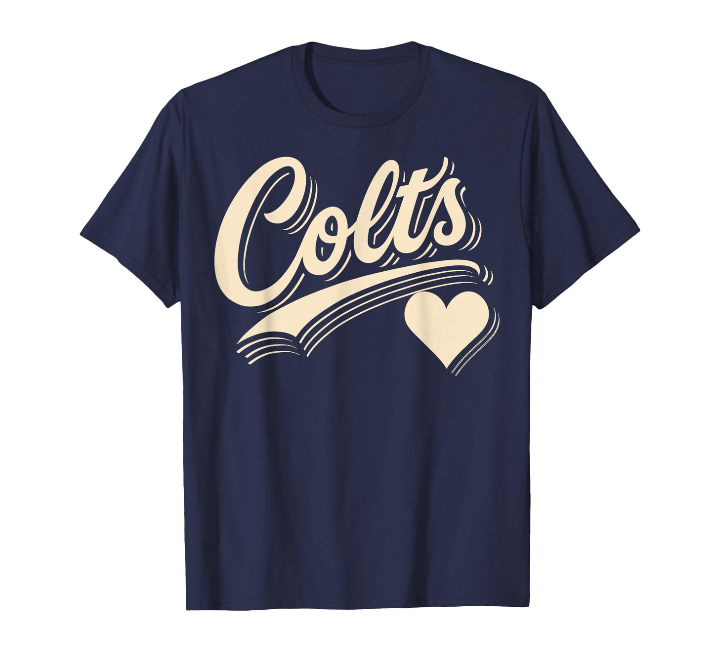 Vintage Colts Heart Lover Apparel for Men Women Kid Boy Girl T-Shirt
