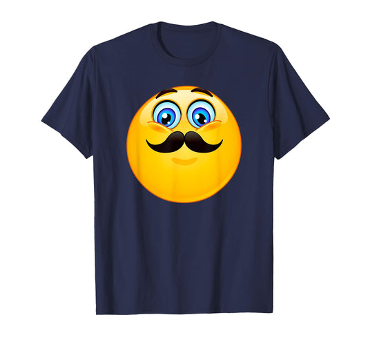 Trendy Classic Mustache Emoji T-Shirt