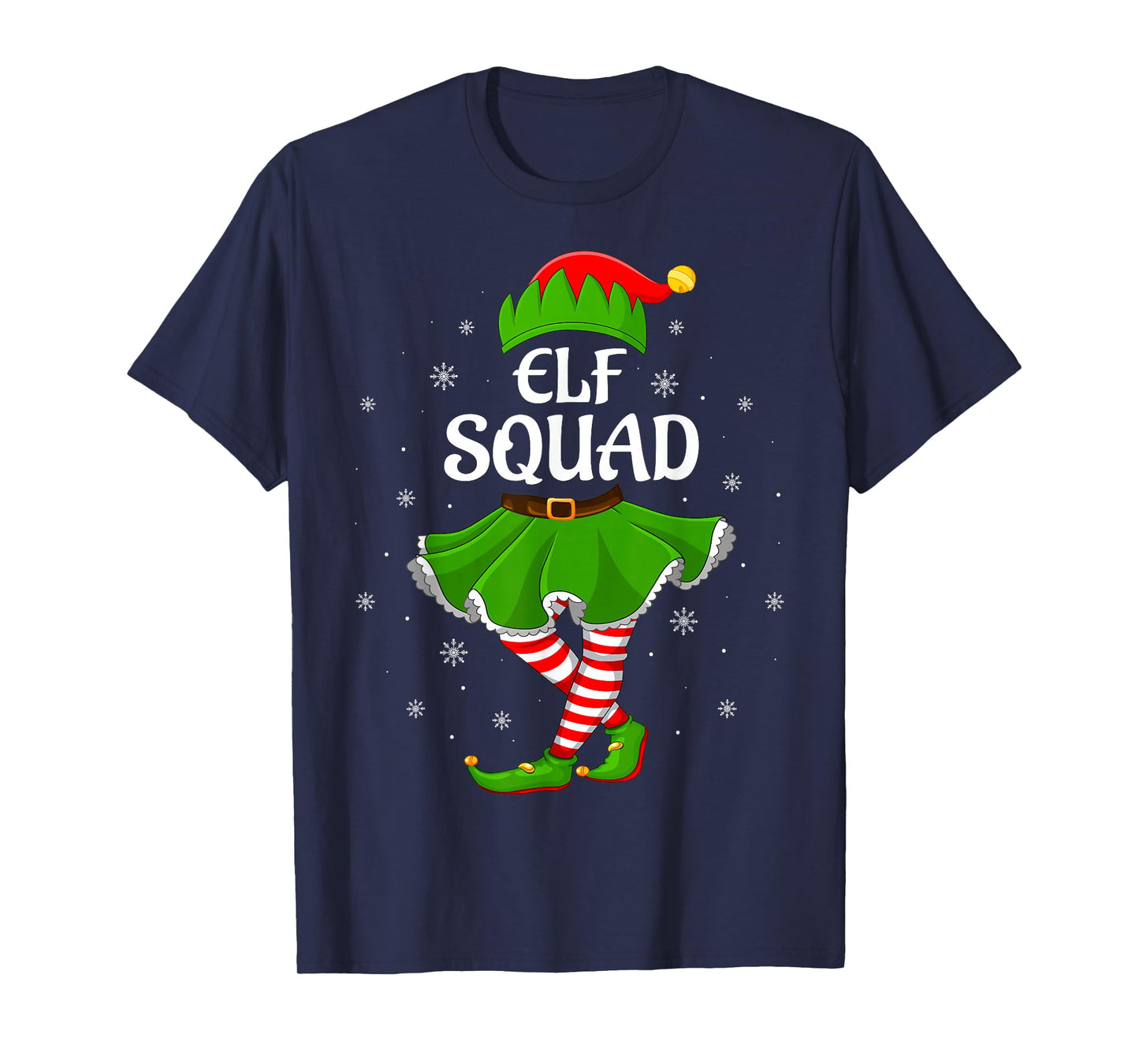 Elf Squad Christmas Matching Family Girls Women Elf Xmas T-Shirt