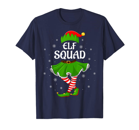 Elf Squad Christmas Matching Family Girls Women Elf Xmas T-Shirt