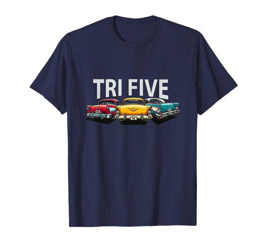 VINTAGE TRI FIVE BEL AIR, RETRO CLASSIC CARS 1955 1956 1957 T-Shirt