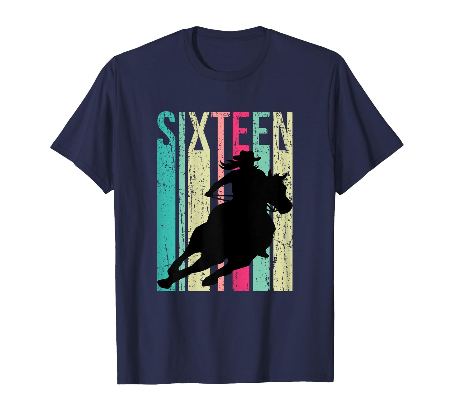 Retro Rodeo 16th Birthday Horse Lover Cowgirl Country 16 T-Shirt