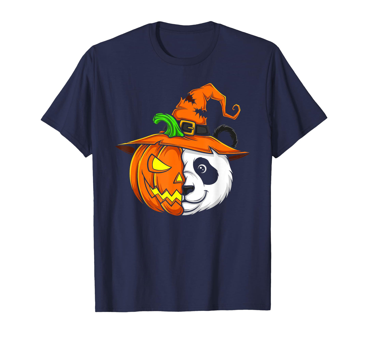 Panda Pumpkin Jack O Lantern Halloween Kids Mens Womens T-Shirt