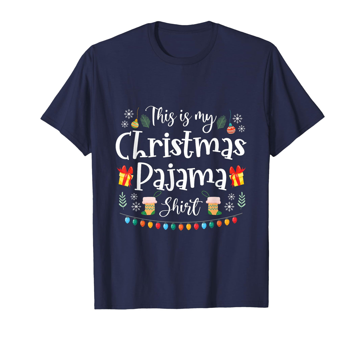 This is My Christmas Pajama Christmas Pajama Xmas Santa T-Shirt
