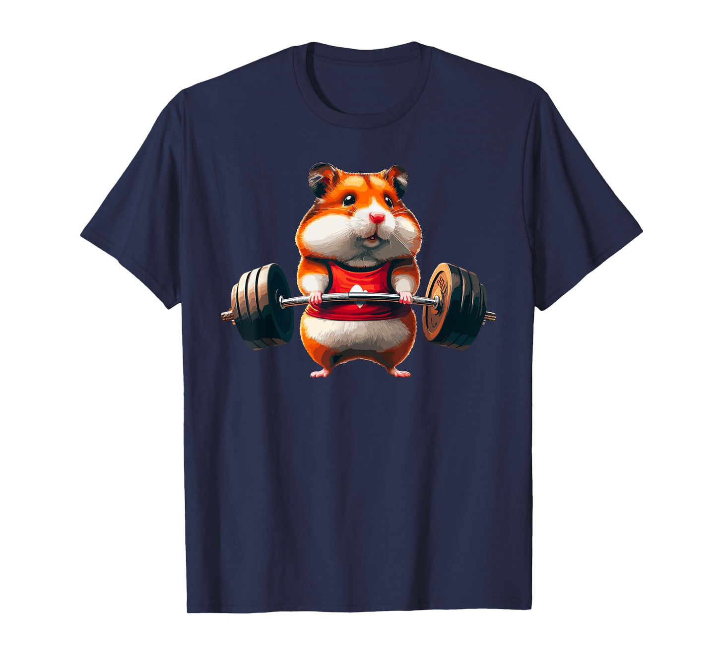 Muscle Gym Hamster Deadlifting Humour Weightlifting Workout T-Shirt, Small, Black