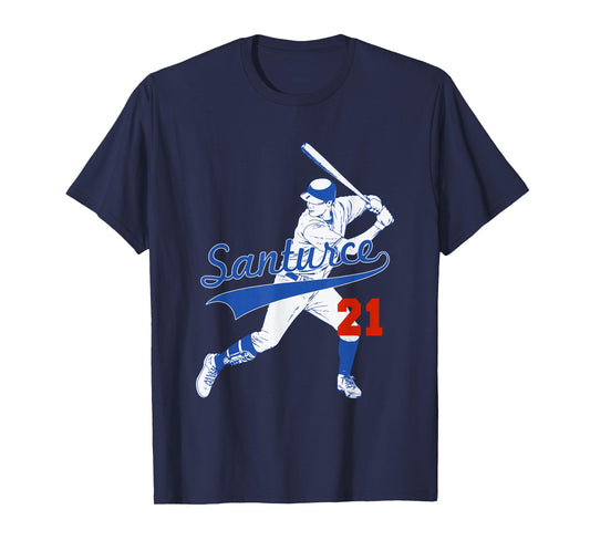 Retro Puerto Rico Santurce 21 Puerto Rican Baseball Player T-Shirt