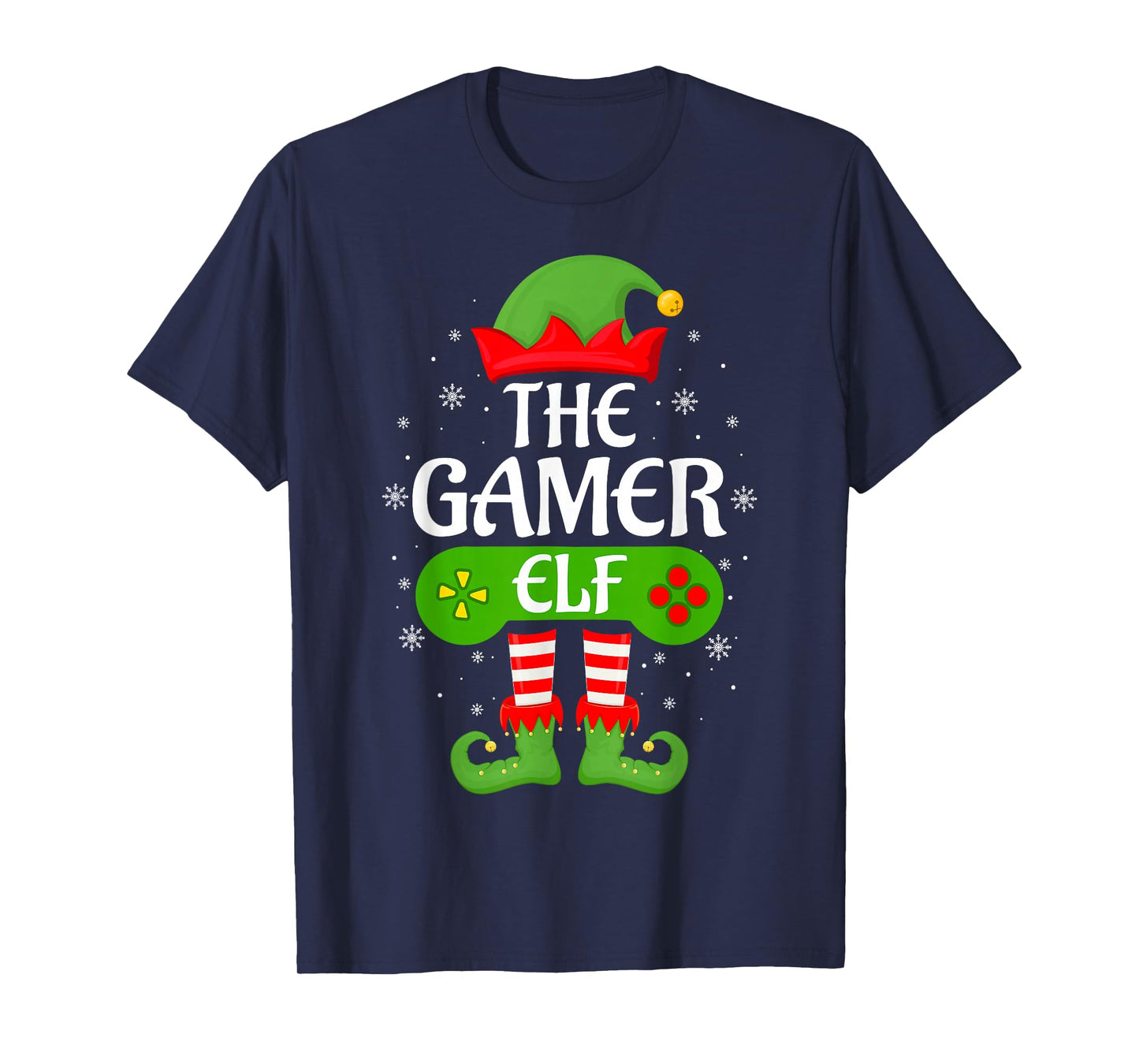 Gamer Elf Xmas Matching Family Elf Squad Christmas Boys T-Shirt