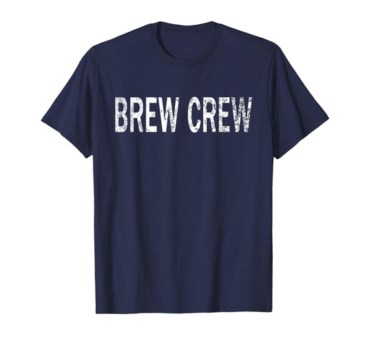 Vintage Brew Crew Distressed Coffee Enthusiast T-Shirt